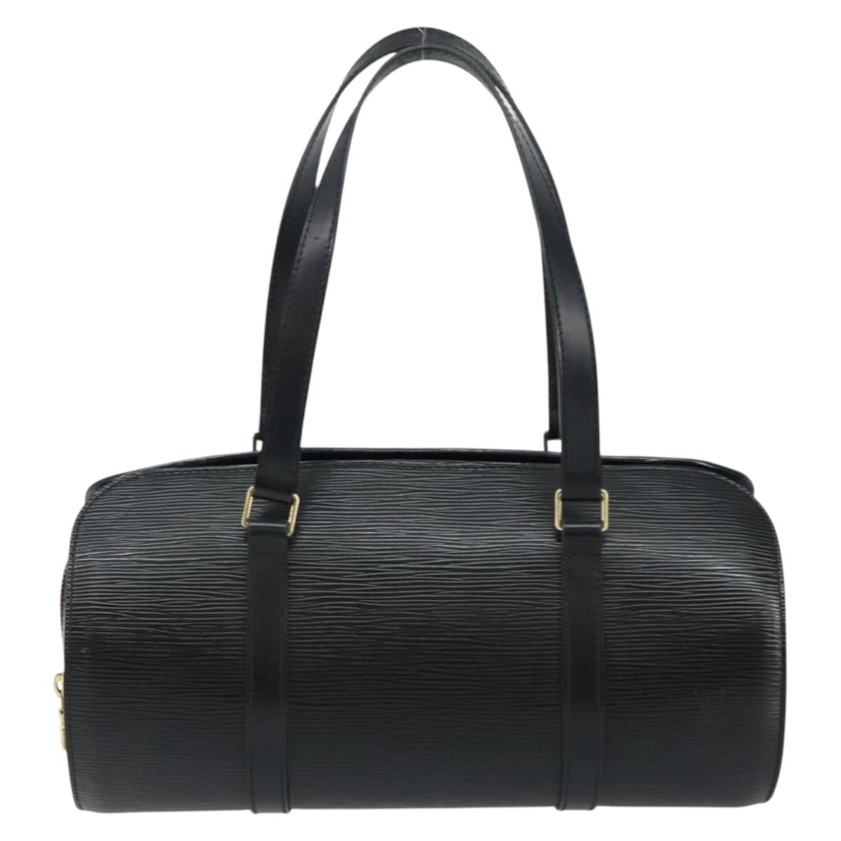 LOUIS VUITTON Epi Soufflot Hand Bag Black M52222 LV Auth 144169