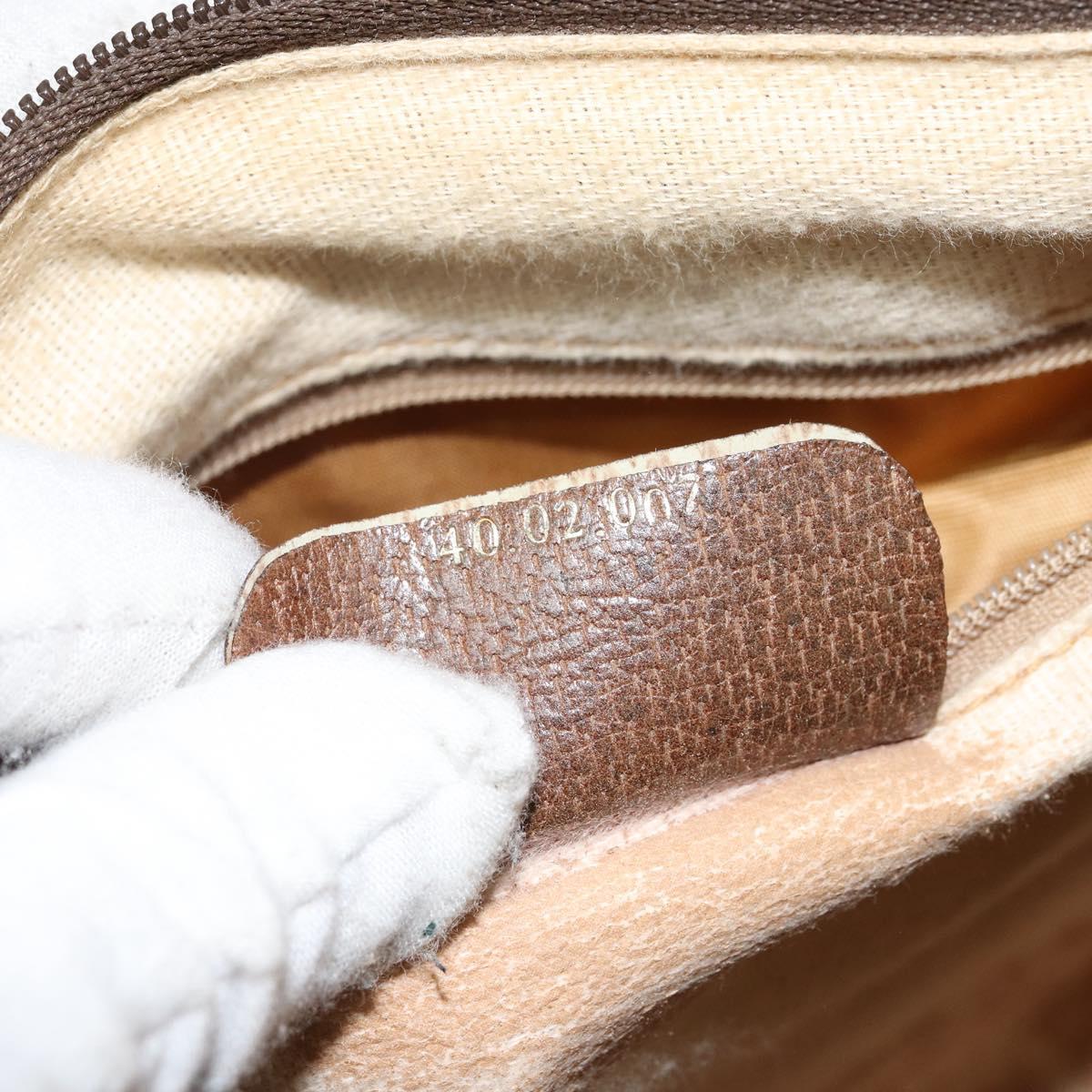 GUCCI GG Supreme Web Sherry Line Boston Bag PVC Beige Gold 40 02 007 Auth 144173