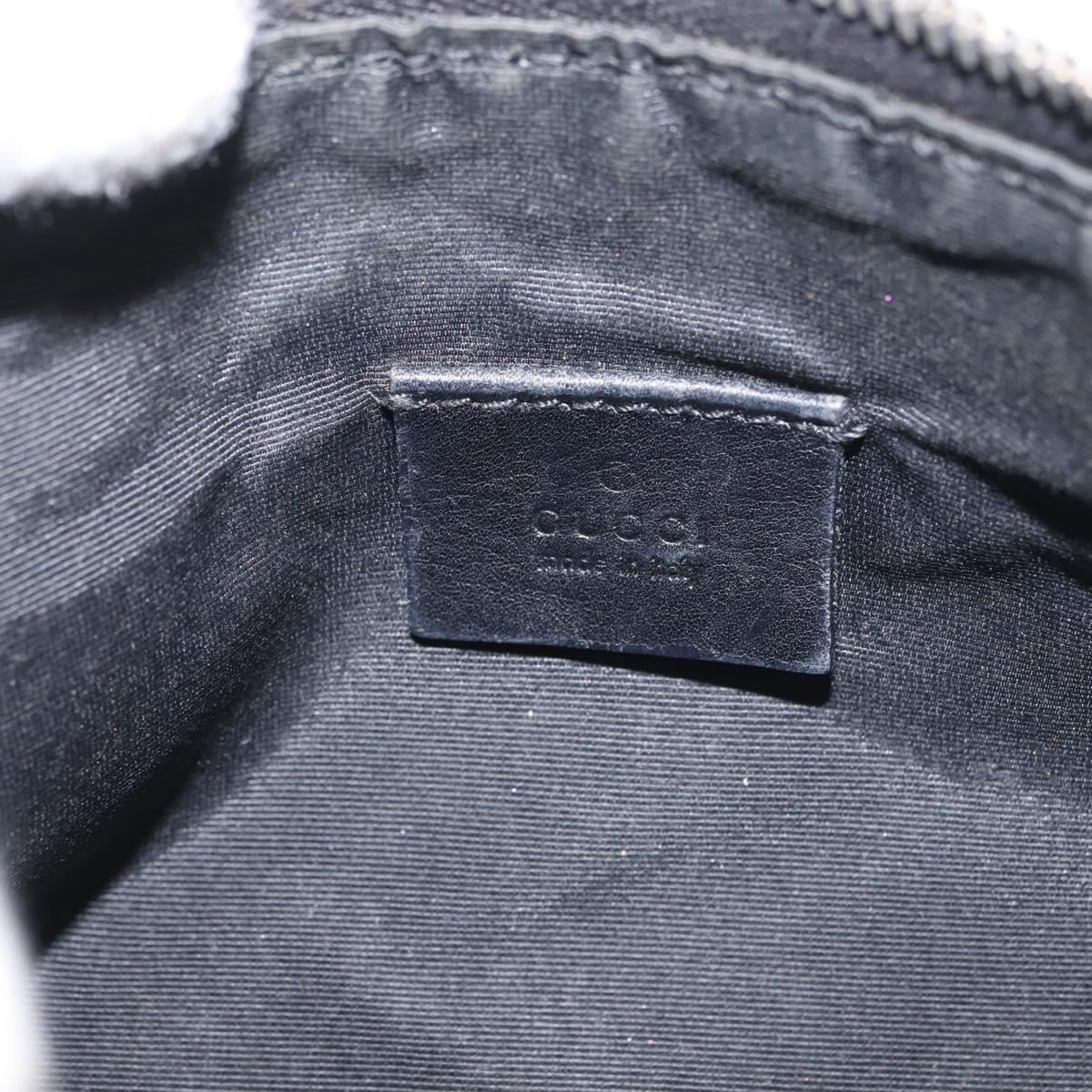 GUCCI GG Canvas Shoulder Bag Black Silver 103399 Auth 144175
