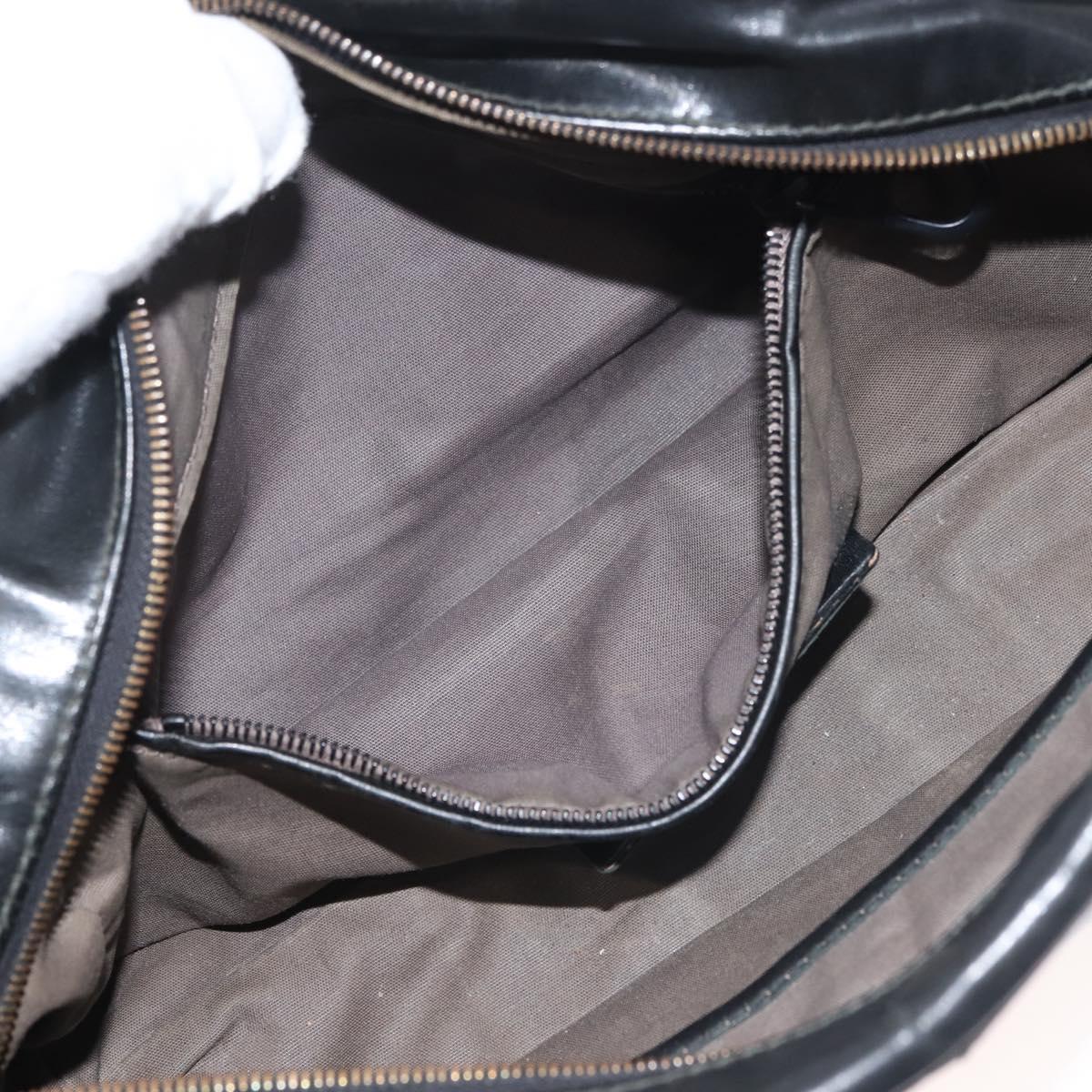 BOTTEGA VENETA INTRECCIATO Clutch Bag Leather Black Auth 144213