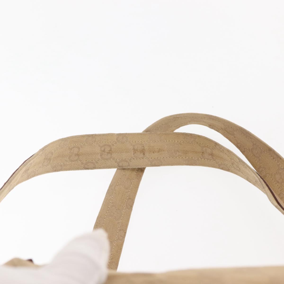 GUCCI GG Canvas Backpack Beige Silver 003 0242 Auth 144218