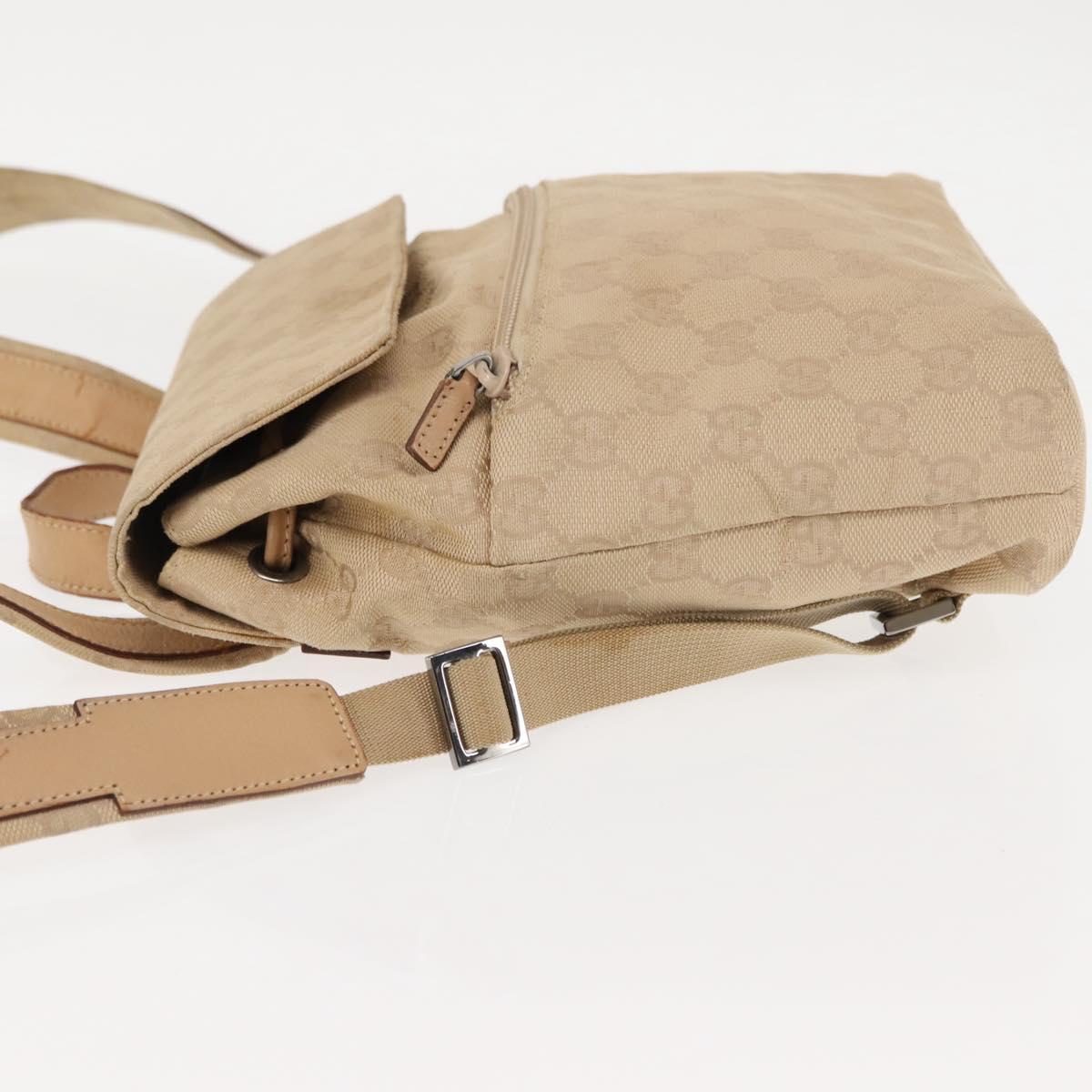 GUCCI GG Canvas Backpack Beige Silver 003 0242 Auth 144218