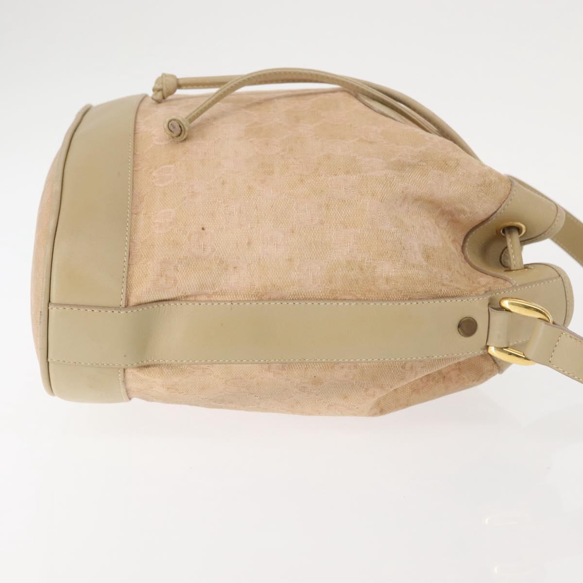 GUCCI GG Canvas Shoulder Bag Pink Gold 001 86 0533 Auth 144220