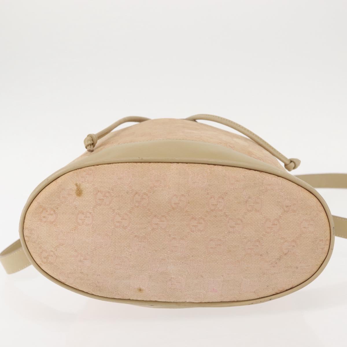 GUCCI GG Canvas Shoulder Bag Pink Gold 001 86 0533 Auth 144220