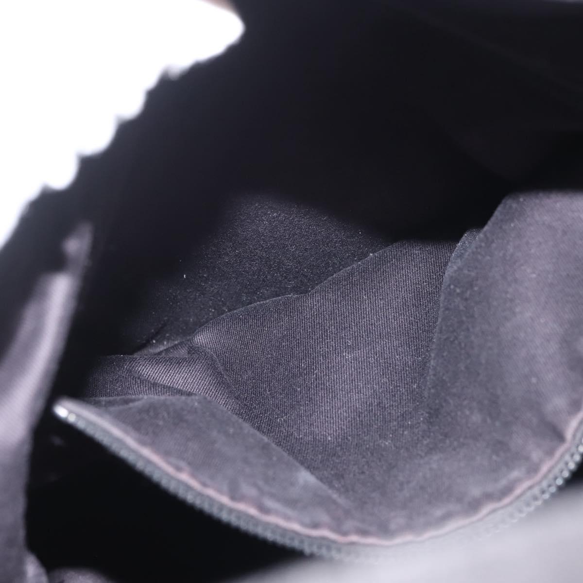 GUCCI GG Canvas Shoulder Bag Black Silver 106242 Auth 144224