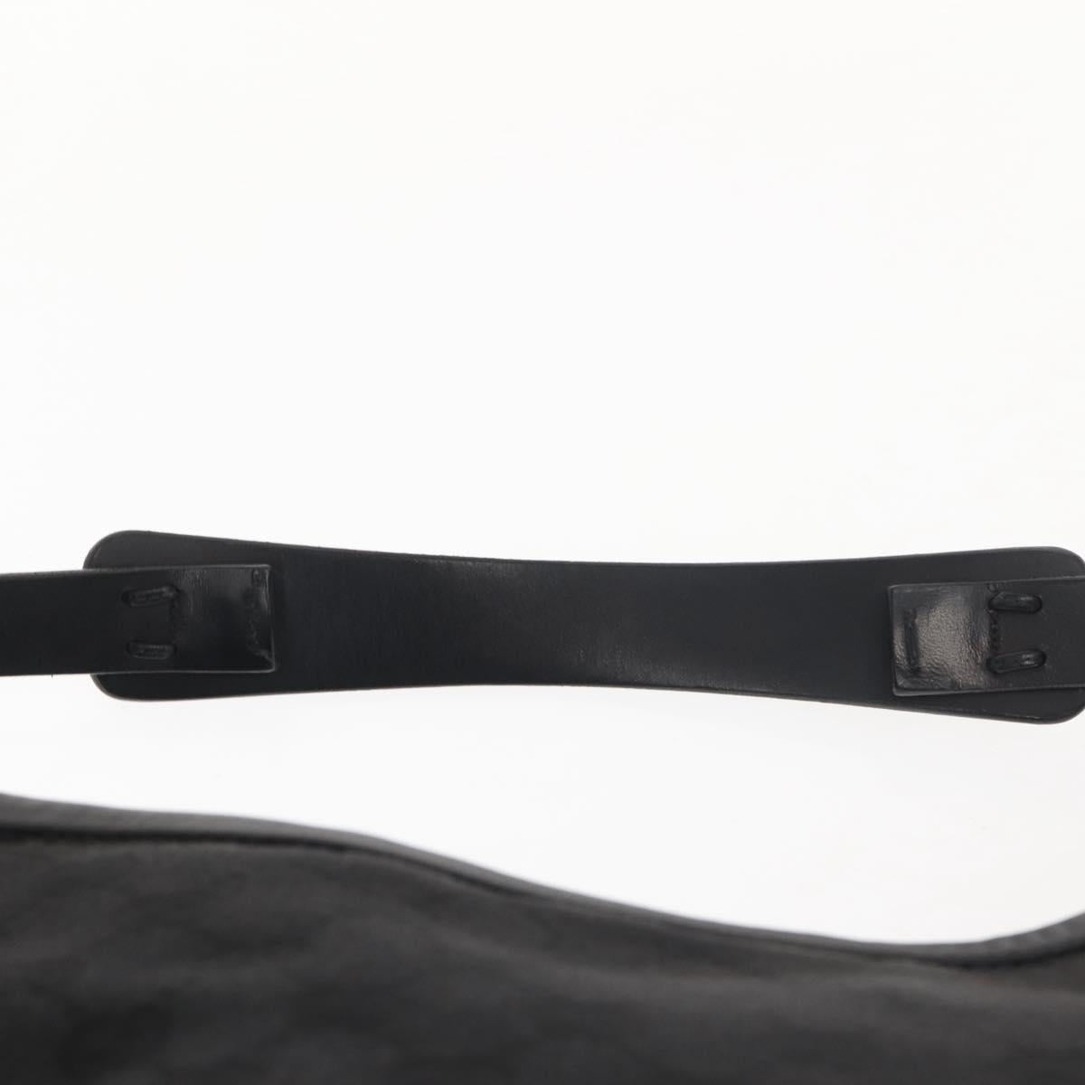 GUCCI GG Canvas Shoulder Bag Black Silver 106242 Auth 144224