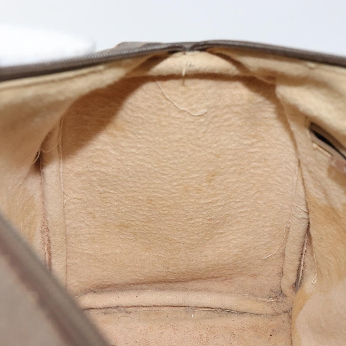 GUCCI GG Supreme Web Sherry Line Bag PVC Beige Gold 116 02 006 Auth 144226