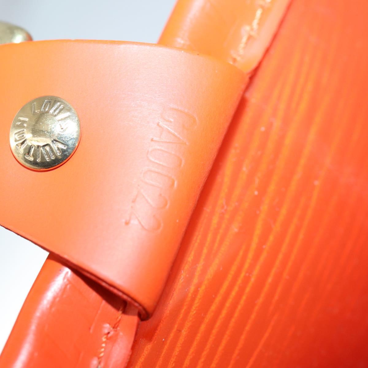 LOUIS VUITTON Epi Plage Lagoon Bay Hand Bag Orange M92264 LV Auth 144245