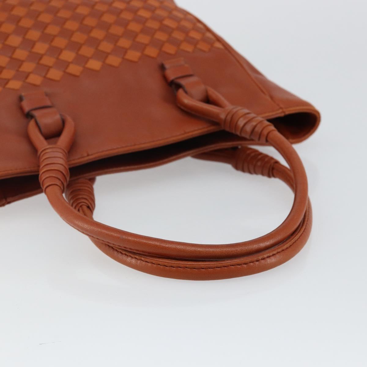 BOTTEGA VENETA INTRECCIATO Hand Bag Leather Brown Auth 144246