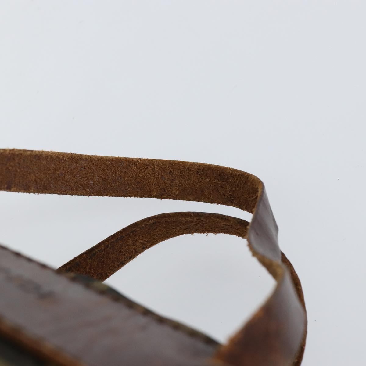 FENDI Zucca Canvas Hand Bag Black Brown Auth 144248