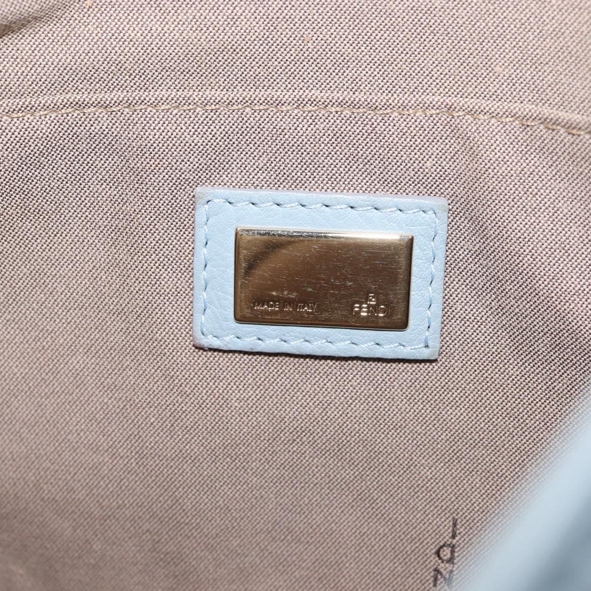 FENDI Zucca Canvas Shoulder Bag Beige Gold Auth 144250