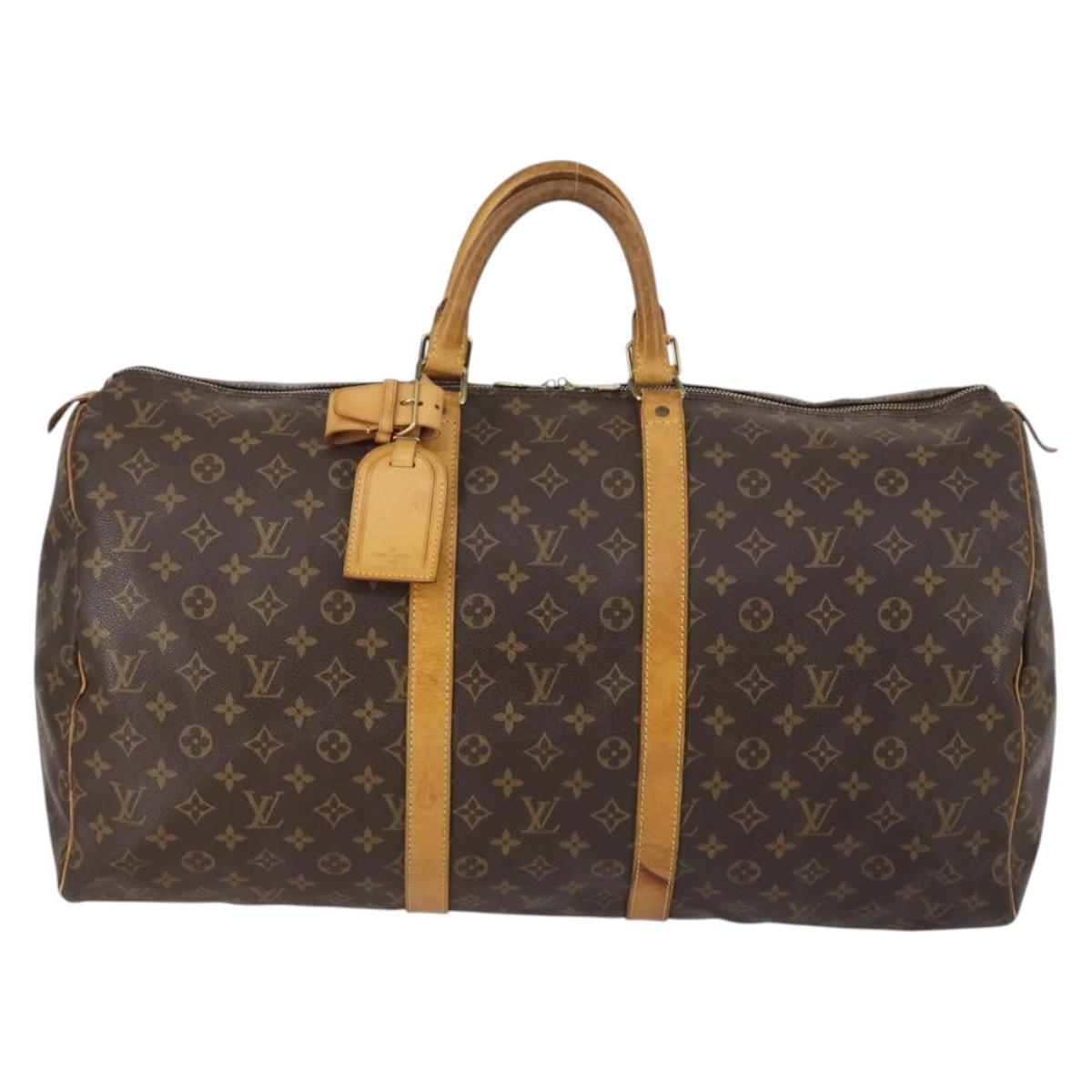 LOUIS VUITTON Monogram Keepall 55 Boston Bag M41424 LV Auth 144262