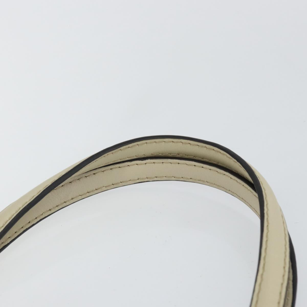 GUCCI GG Canvas Guccissima Mayfair Bag Leather Ivory Gold 257063 Auth 144274