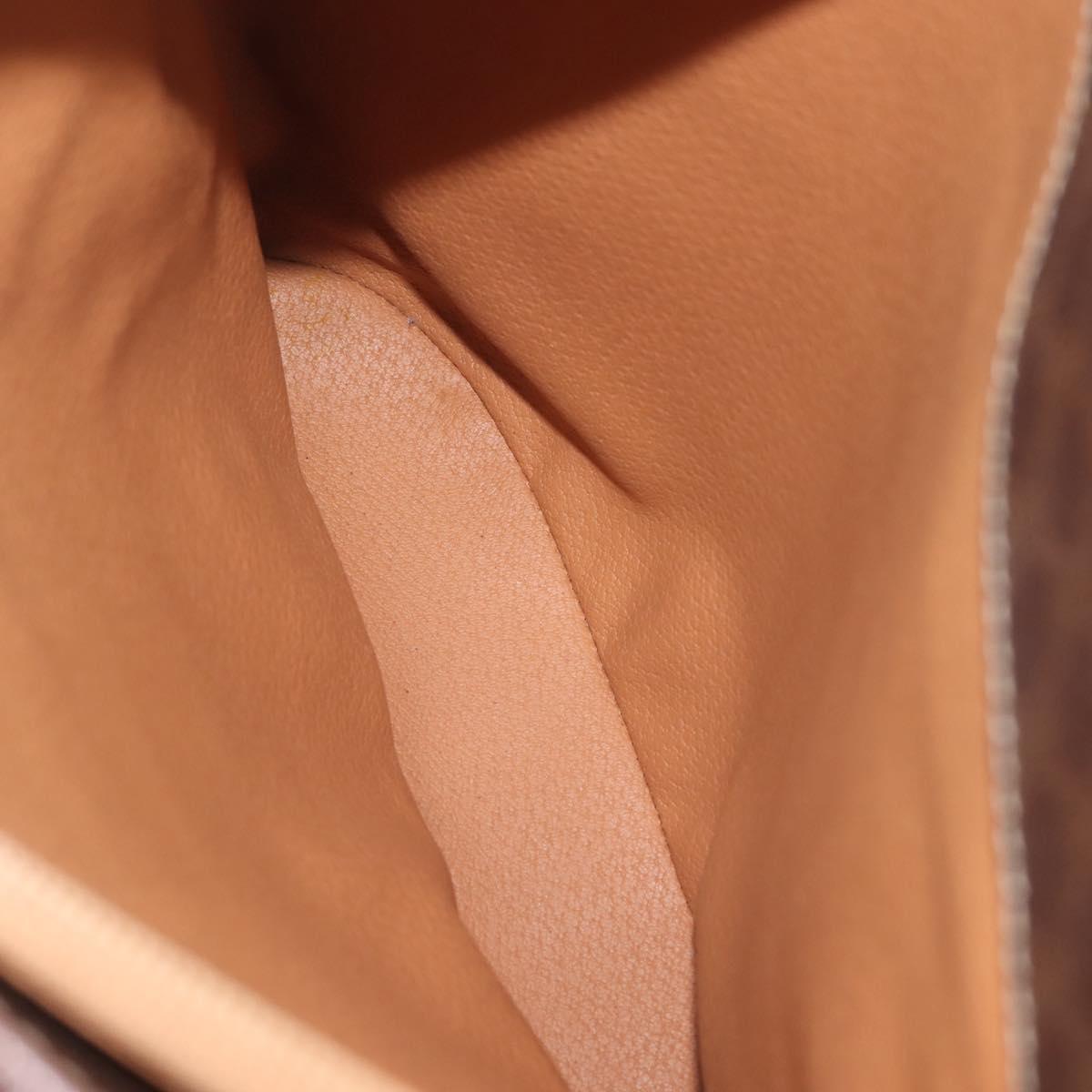 CELINE Macadam Canvas Tote Bag PVC Leather Brown Gold Auth 144276