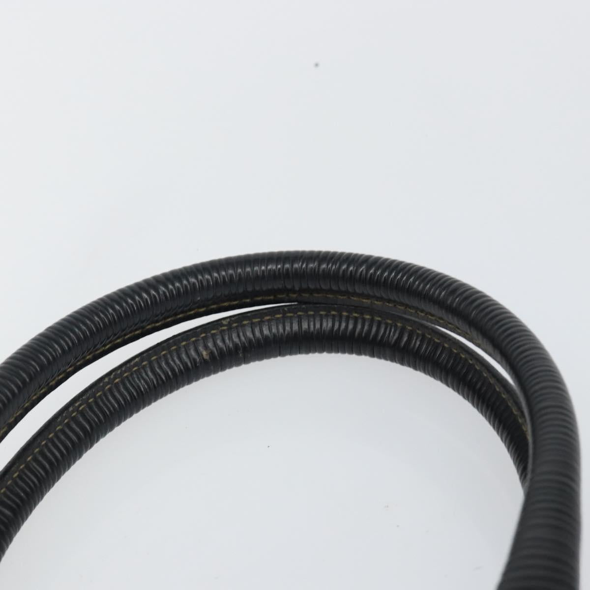 FENDI Pecan Canvas Hand Bag Black Brown Auth 144279