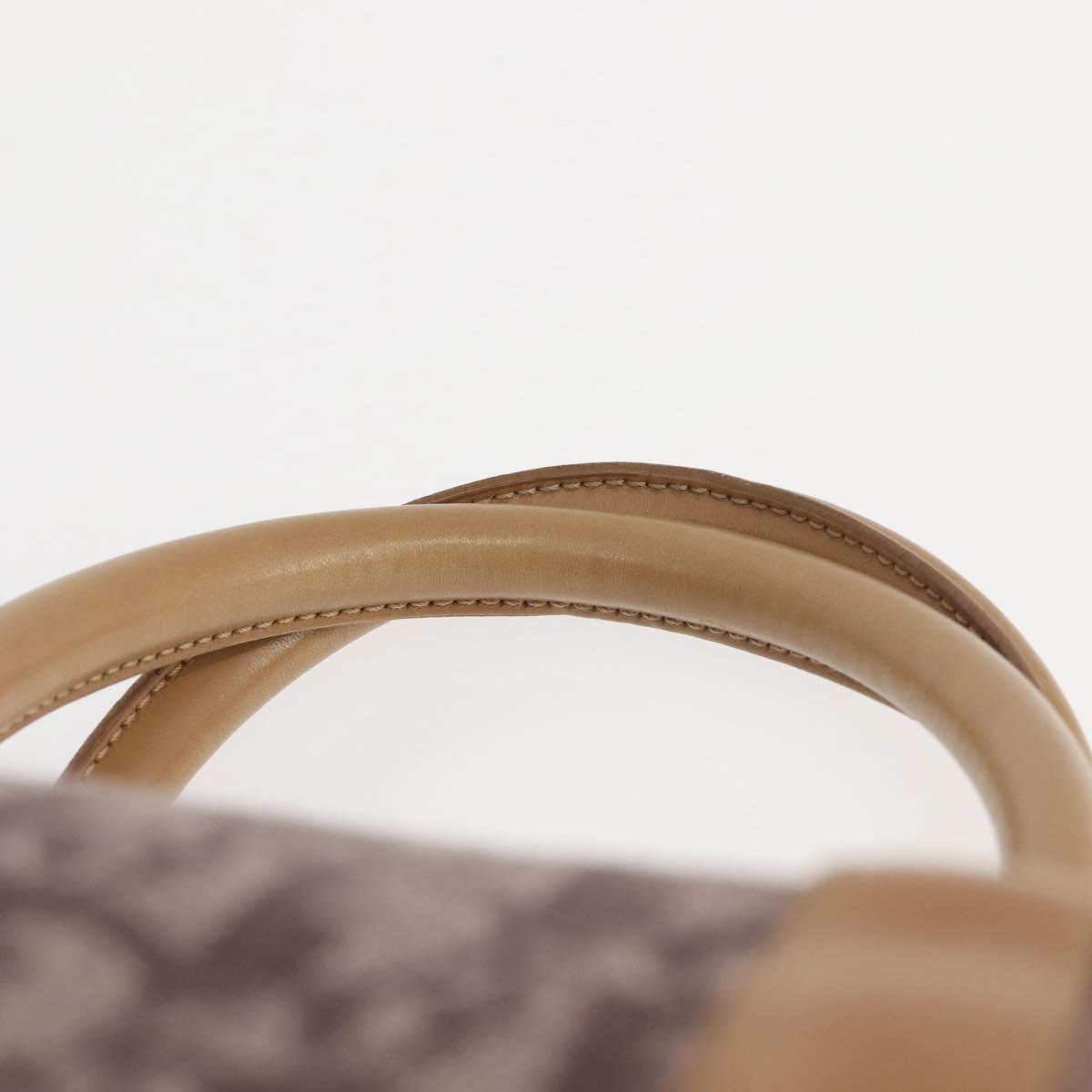 Christian Dior Trotter Canvas Mini Boston Bag Pink Gold Auth 144280