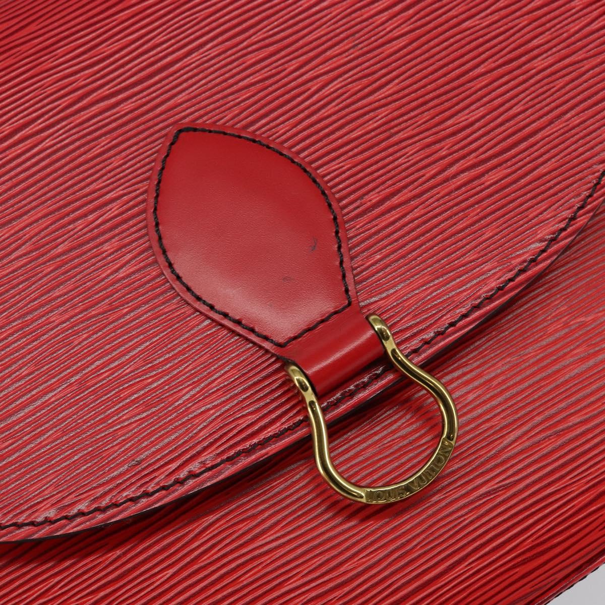 LOUIS VUITTON Epi Saint Cloud GM Shoulder Bag Red M52197 LV Auth 144282