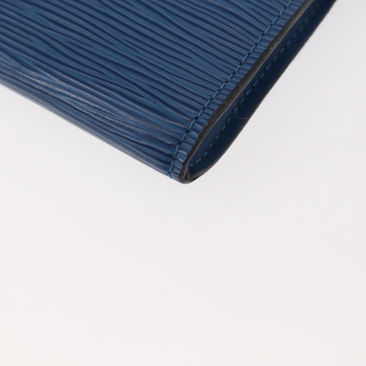 LOUIS VUITTON Epi Pochette Accessoires Pouch Blue M52985 LV Auth 144296