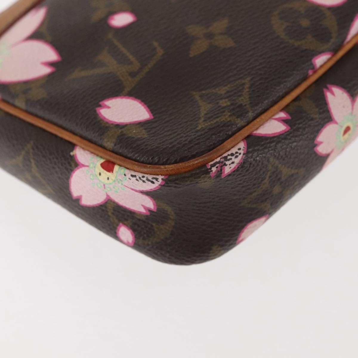 LOUIS VUITTON Cherry Blossom Pochette Accessoires Pouch M92006 LV Auth 144299