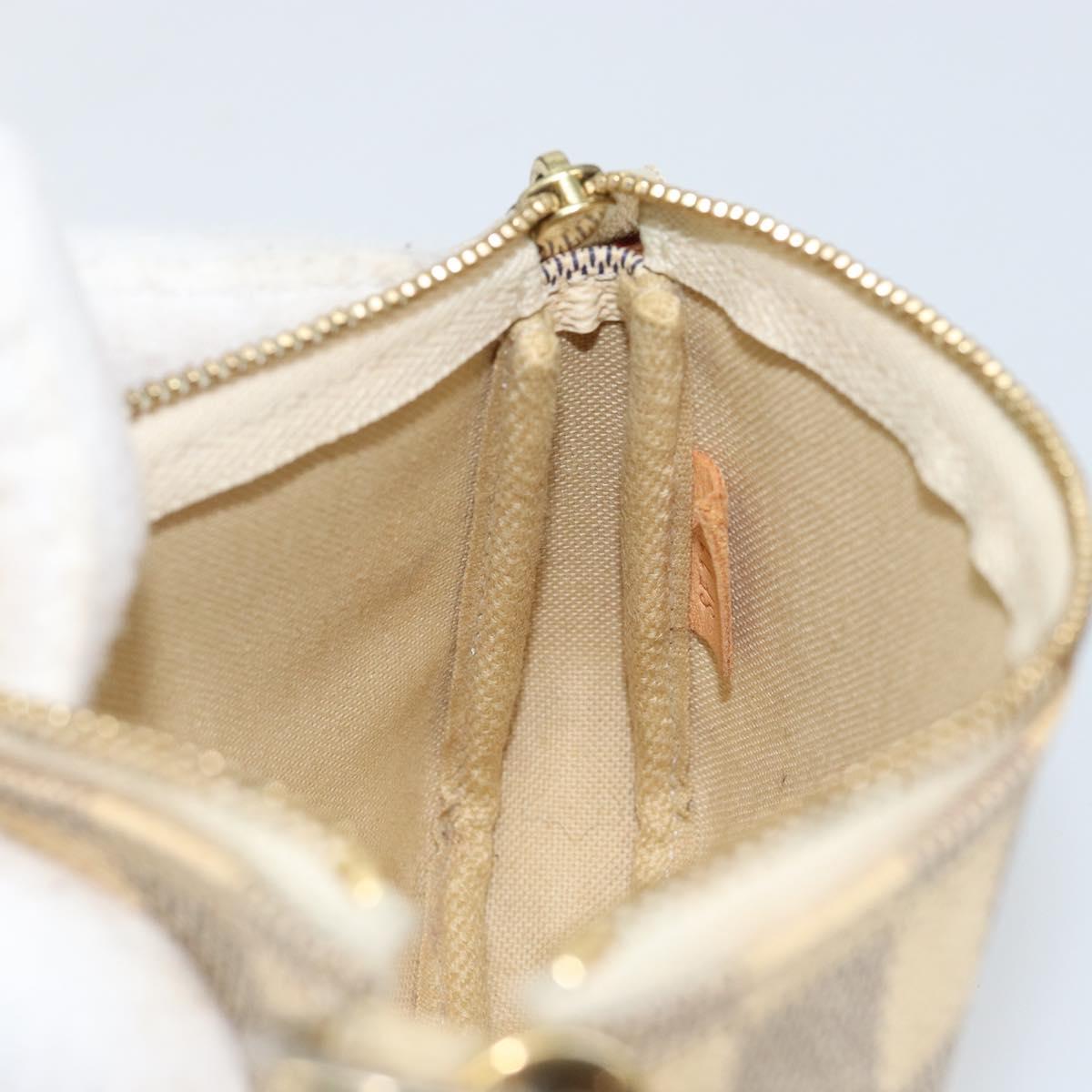 LOUIS VUITTON Damier Azur Mini Pochette Accessoires Pouch N63005 LV Auth 144302