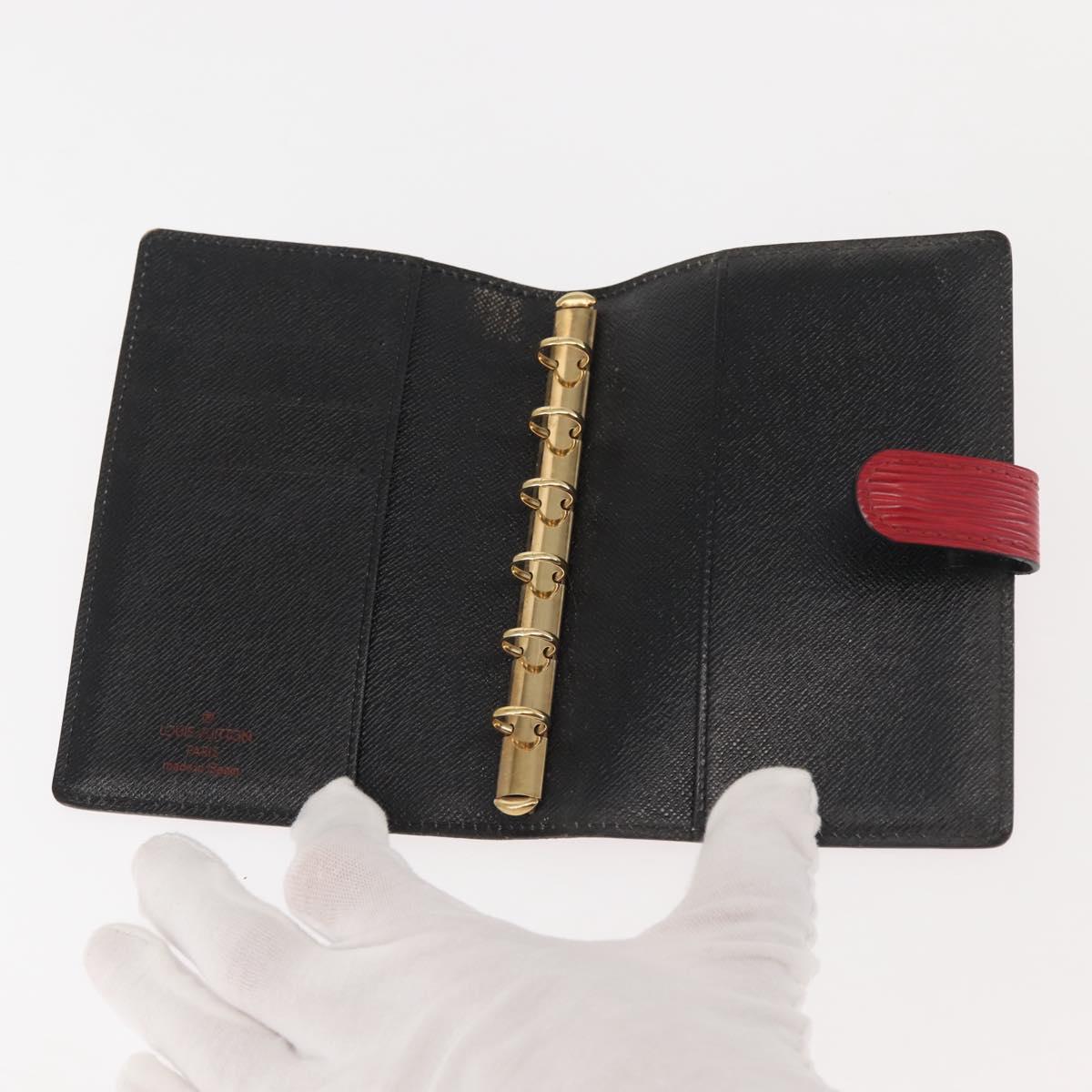 LOUIS VUITTON Epi Agenda PM Day Planner Cover Red R20057 LV Auth 144309