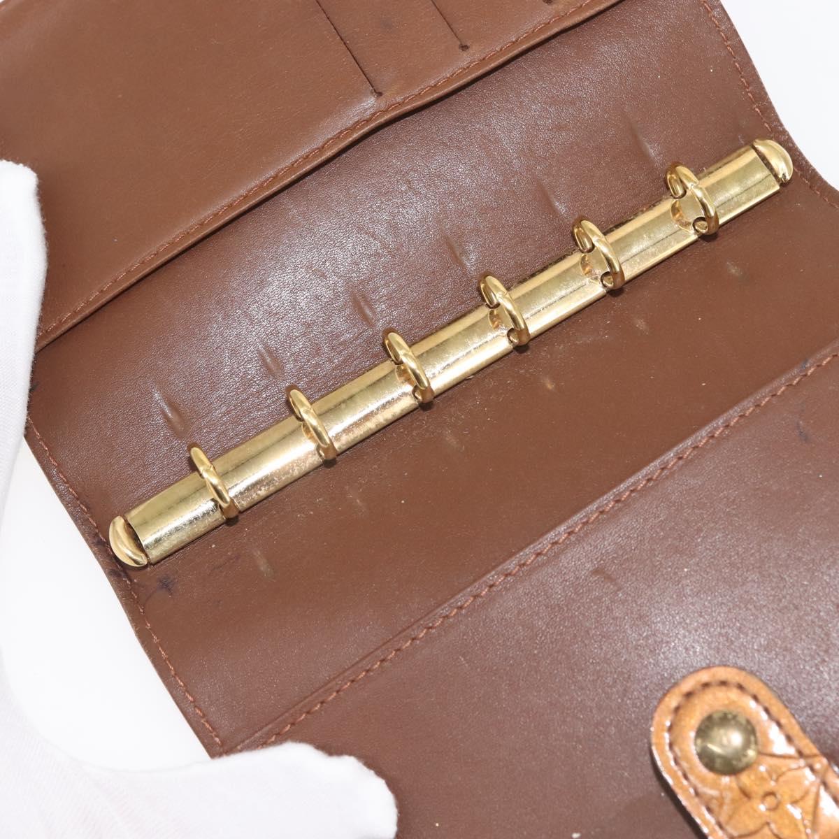 LOUIS VUITTON Vernis Agenda PM Day Planner Cover Bronze R21004 LV Auth 144310