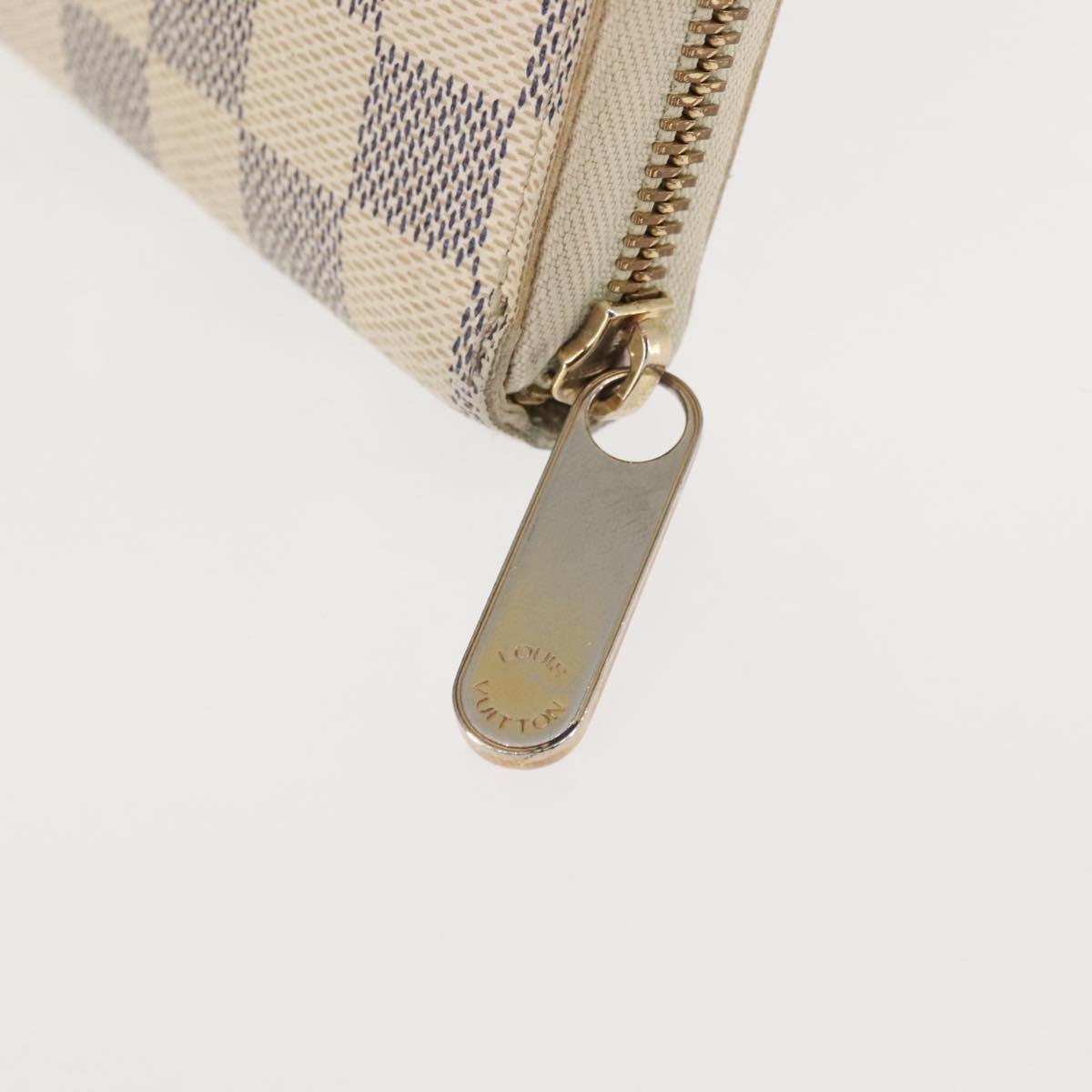 LOUIS VUITTON Damier Azur Zippy Wallet Long Wallet N60019 LV Auth 144314
