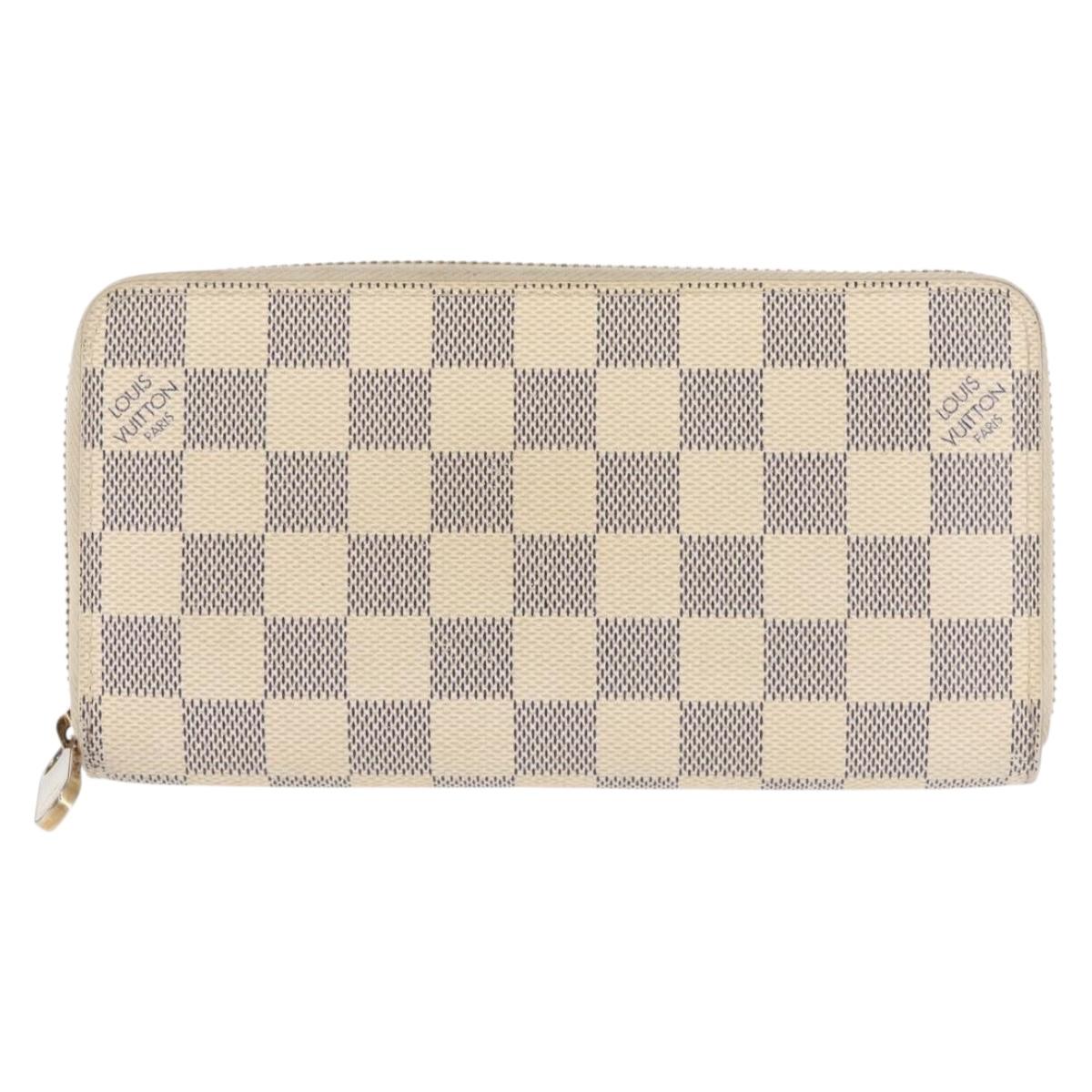 LOUIS VUITTON Damier Azur Zippy Wallet Long Wallet N60019 LV Auth 144314