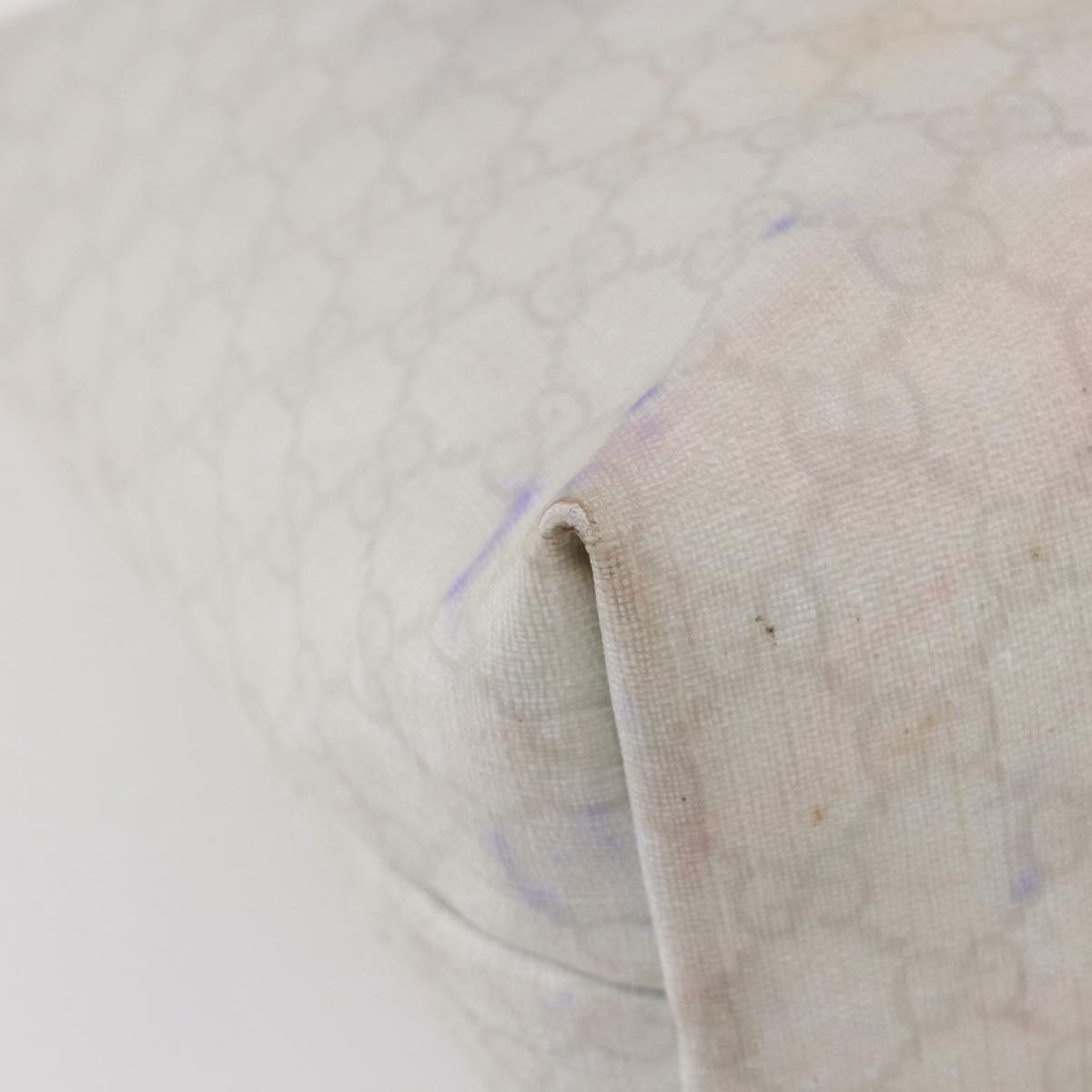GUCCI GG Supreme Tote Bag PVC Ivory Gold 189896 Auth 144327