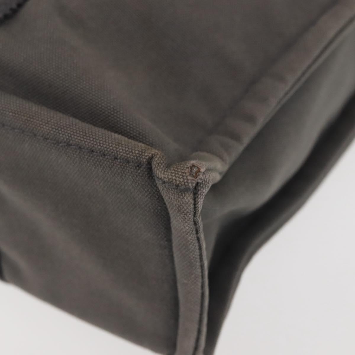 HERMES Fourre Tout PM Hand Bag Canvas Gray Silver Auth 144332