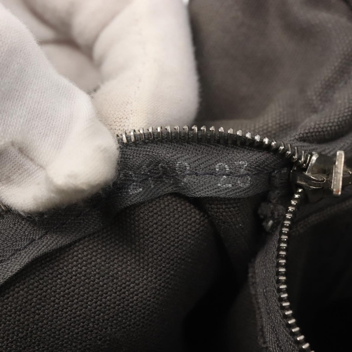 HERMES Fourre Tout PM Hand Bag Canvas Gray Silver Auth 144332