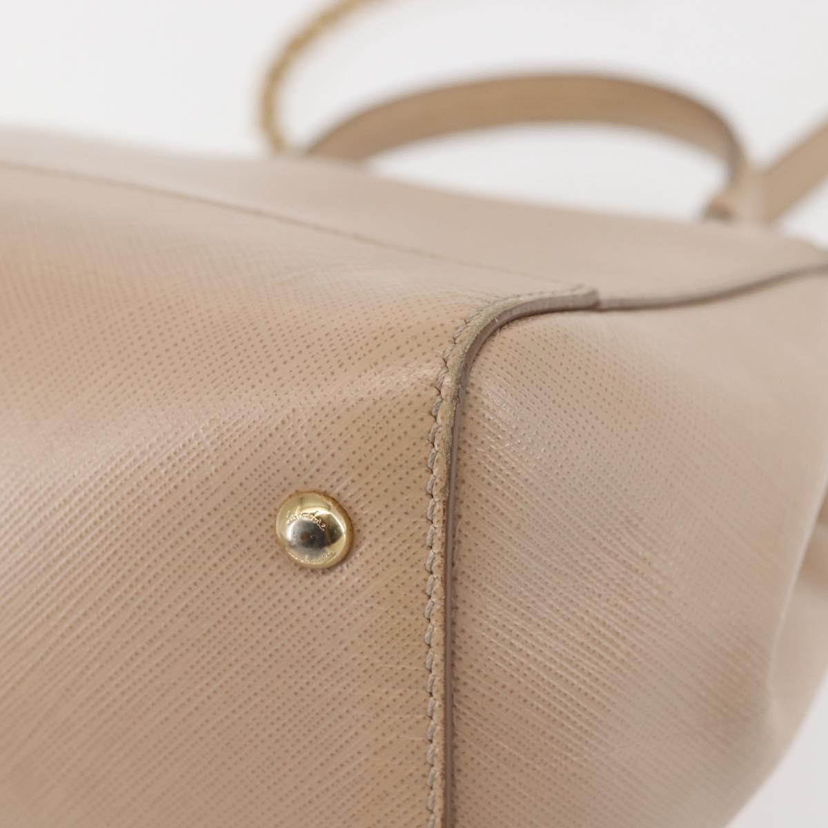 Salvatore Ferragamo Chain Vala Shoulder Bag Leather 2way Pink Gold Auth 144333