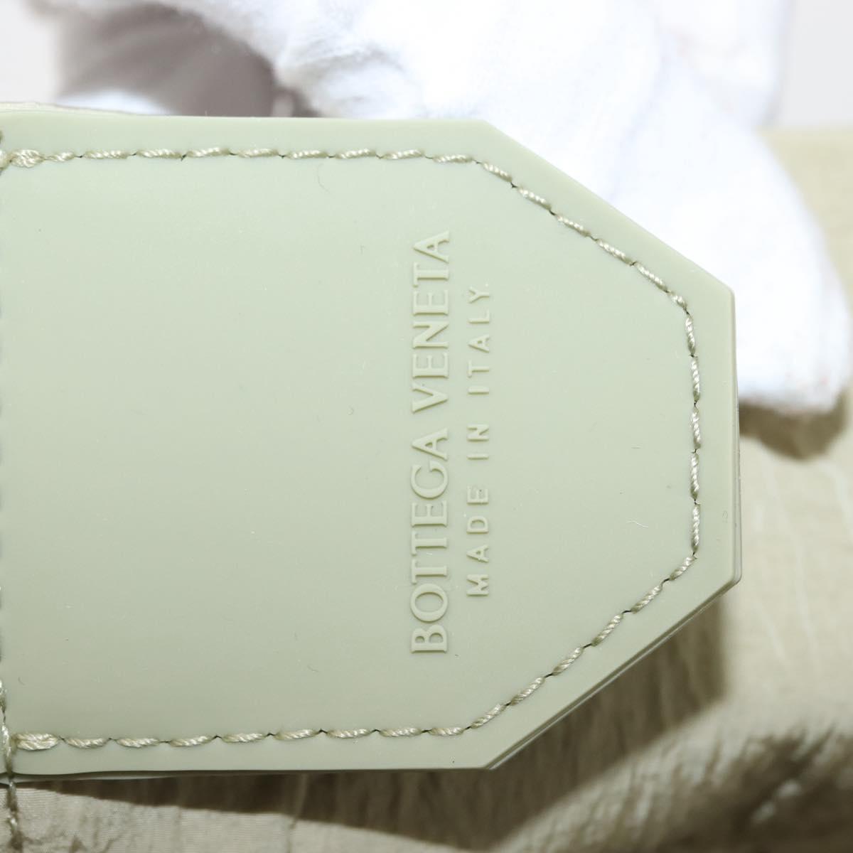 BOTTEGA VENETA MAXI INTRECCIATO CASSETTE Bag Nylon Beige Silver Auth 144336