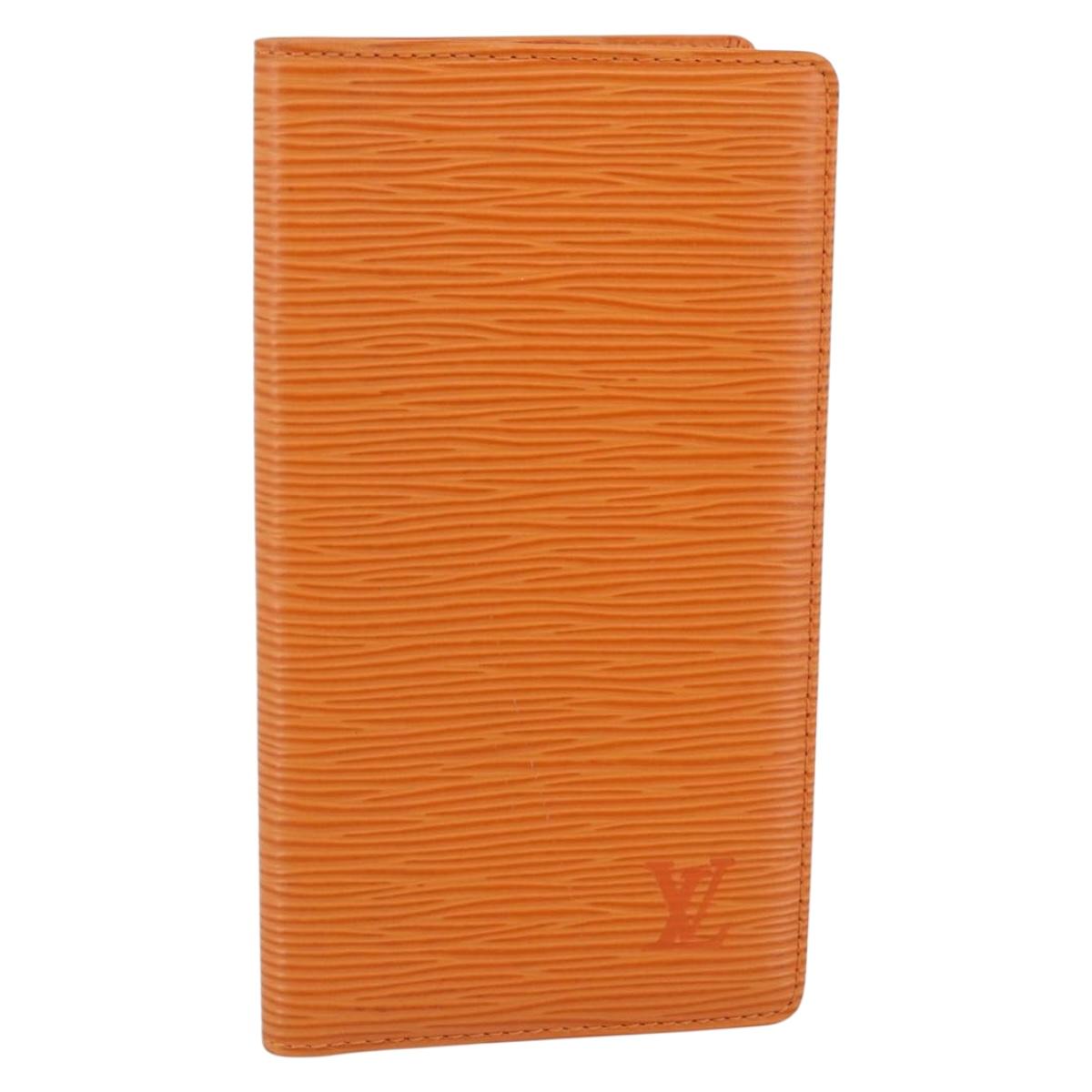 LOUIS VUITTON Epi Agenda Posh Day Planner Cover Orange R2052H LV Auth 144338