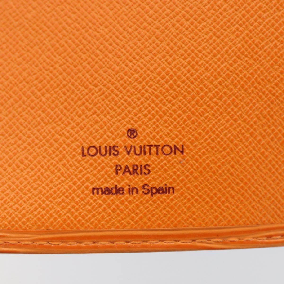 LOUIS VUITTON Epi Agenda Posh Day Planner Cover Orange R2052H LV Auth 144338