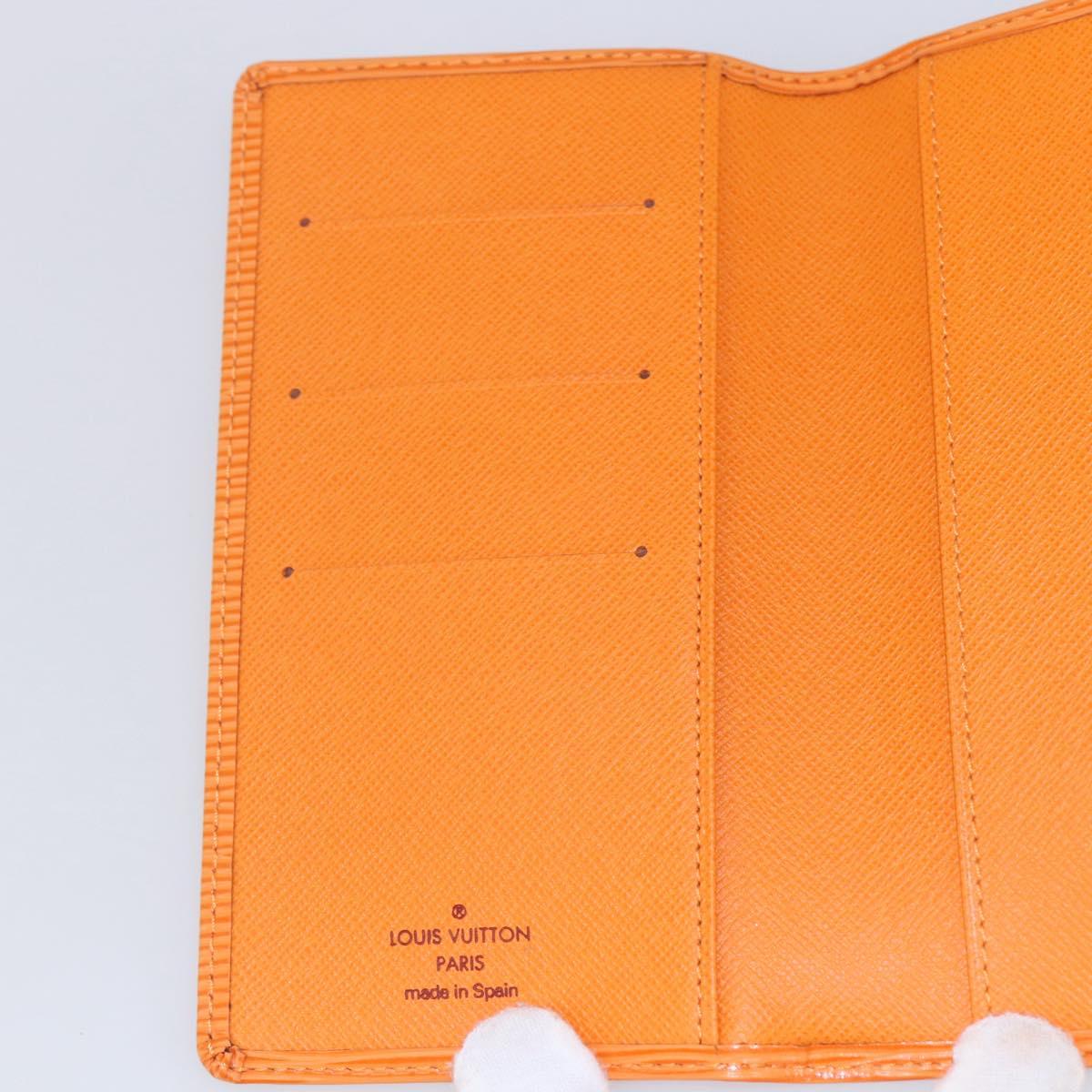 LOUIS VUITTON Epi Agenda Posh Day Planner Cover Orange R2052H LV Auth 144338
