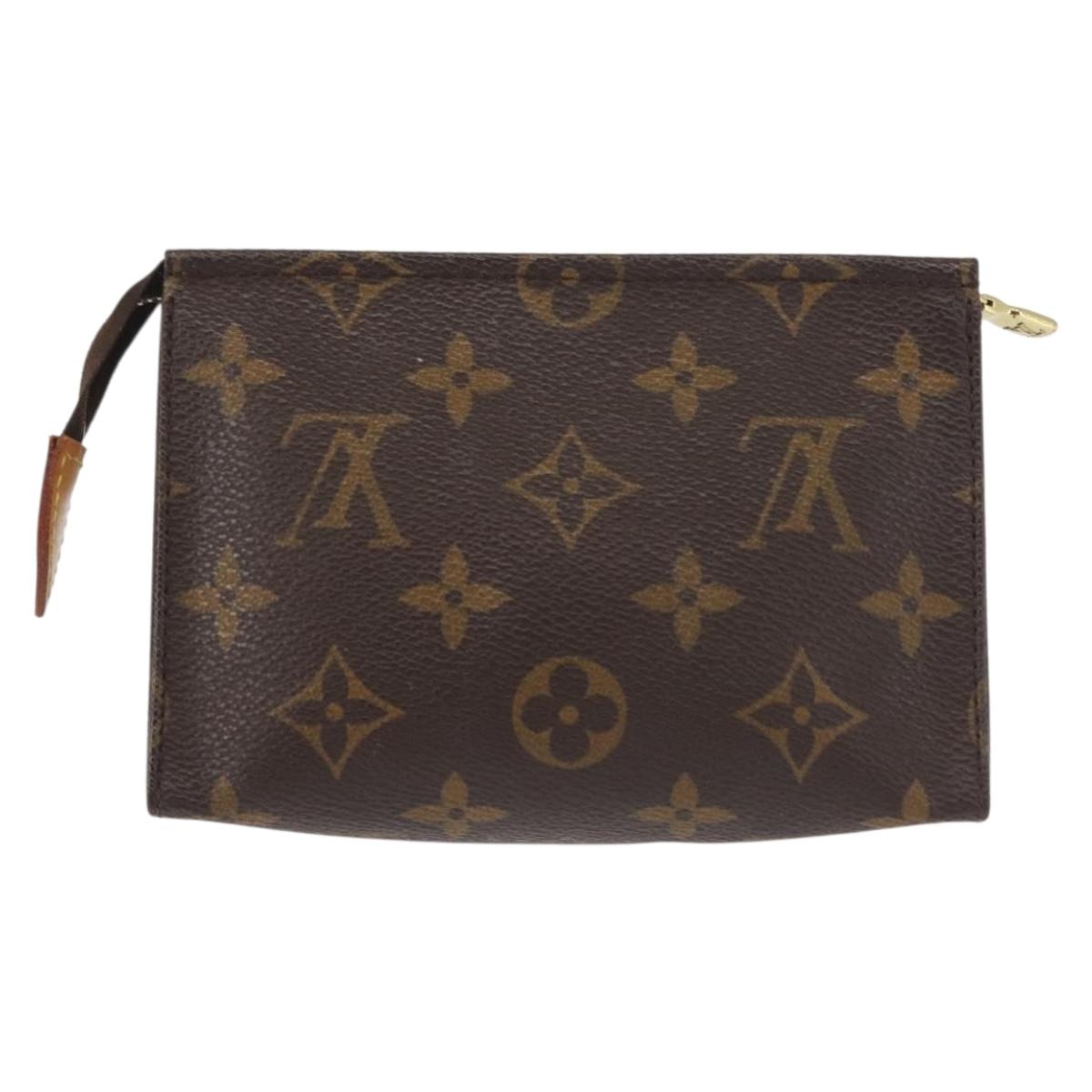 LOUIS VUITTON Monogram Poche Toilette 15 Pouch M47546 LV Auth 144339