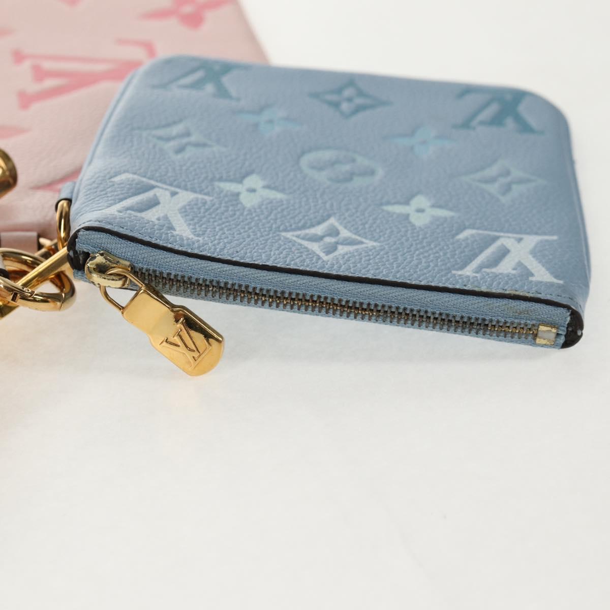LOUIS VUITTON Monogram Empreinte Pochette Trio Pouch Pink M80407 LV Auth 144344SAM