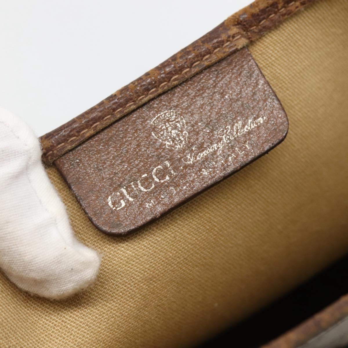 GUCCI GG Supreme Web Sherry Line Tote Bag PVC Beige Gold 20 001 4487 Auth 144350