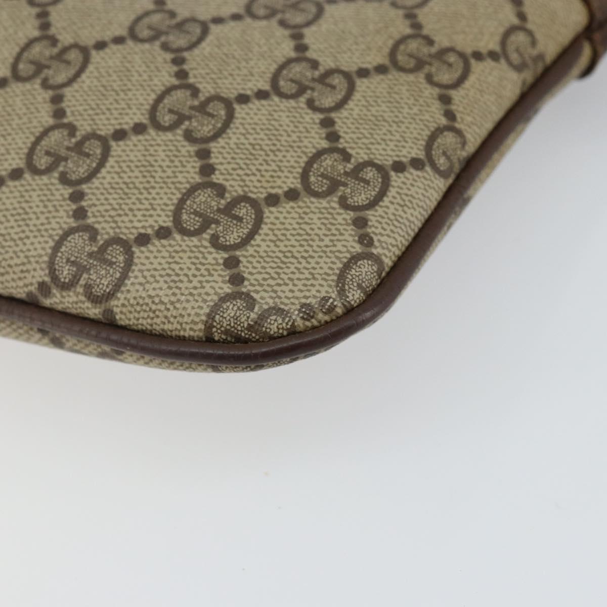 GUCCI GG Supreme Web Sherry Line Bag PVC Beige Gold 904 02 047 Auth 144351