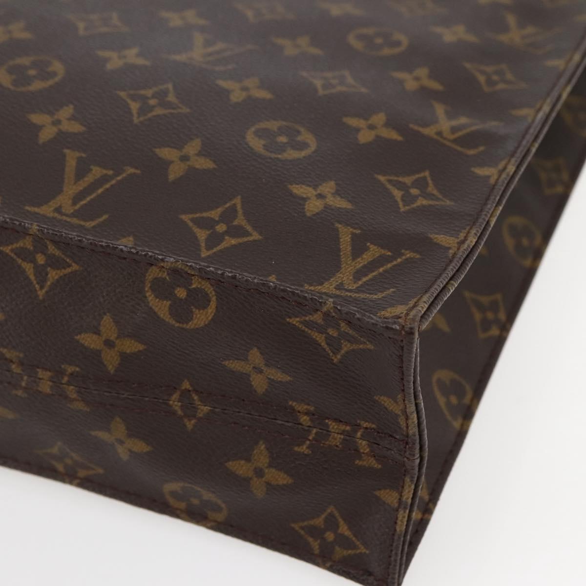 LOUIS VUITTON Monogram Sac Plat Hand Bag M51140 LV Auth 144364