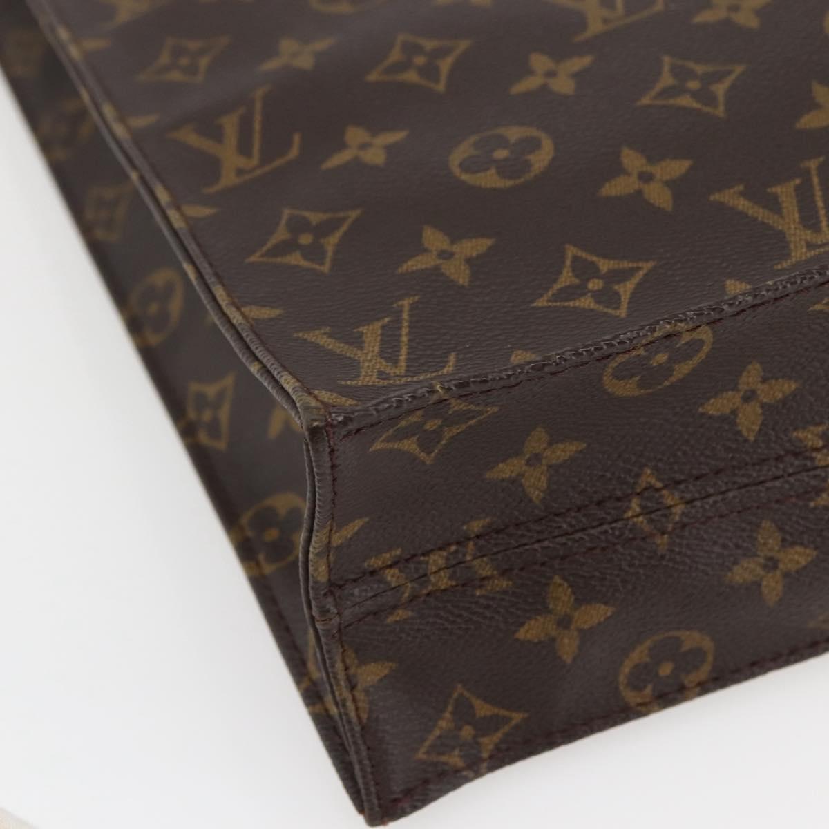 LOUIS VUITTON Monogram Sac Plat Hand Bag M51140 LV Auth 144364