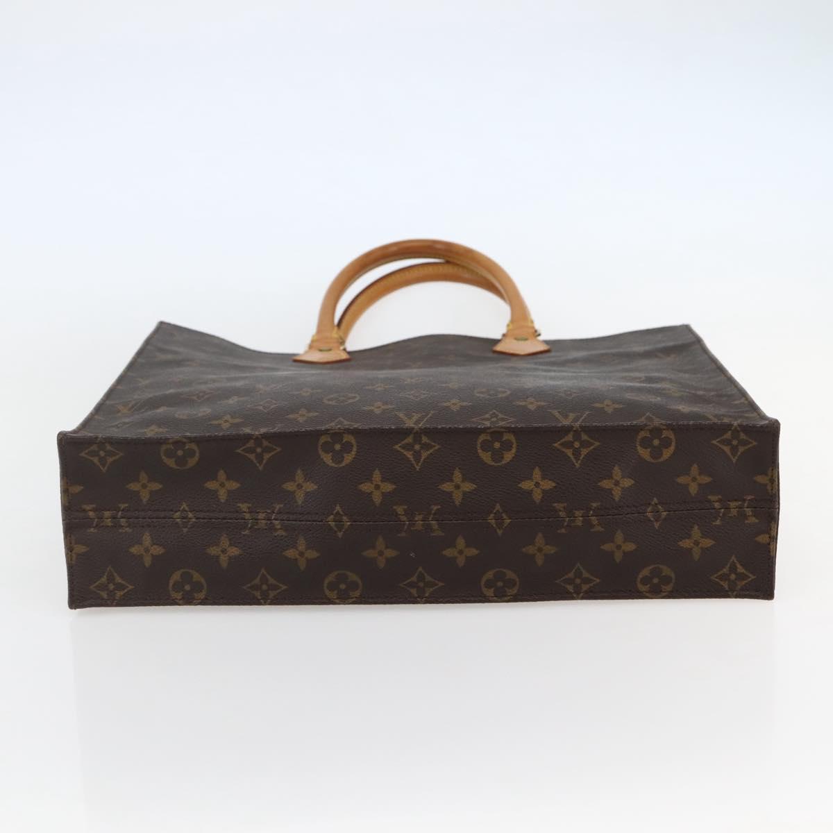 LOUIS VUITTON Monogram Sac Plat Hand Bag M51140 LV Auth 144364