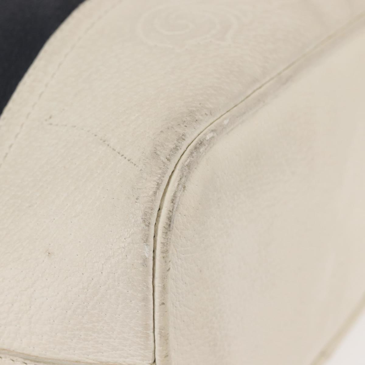 LOEWE Shoulder Bag Leather Navy Gold Auth 144366