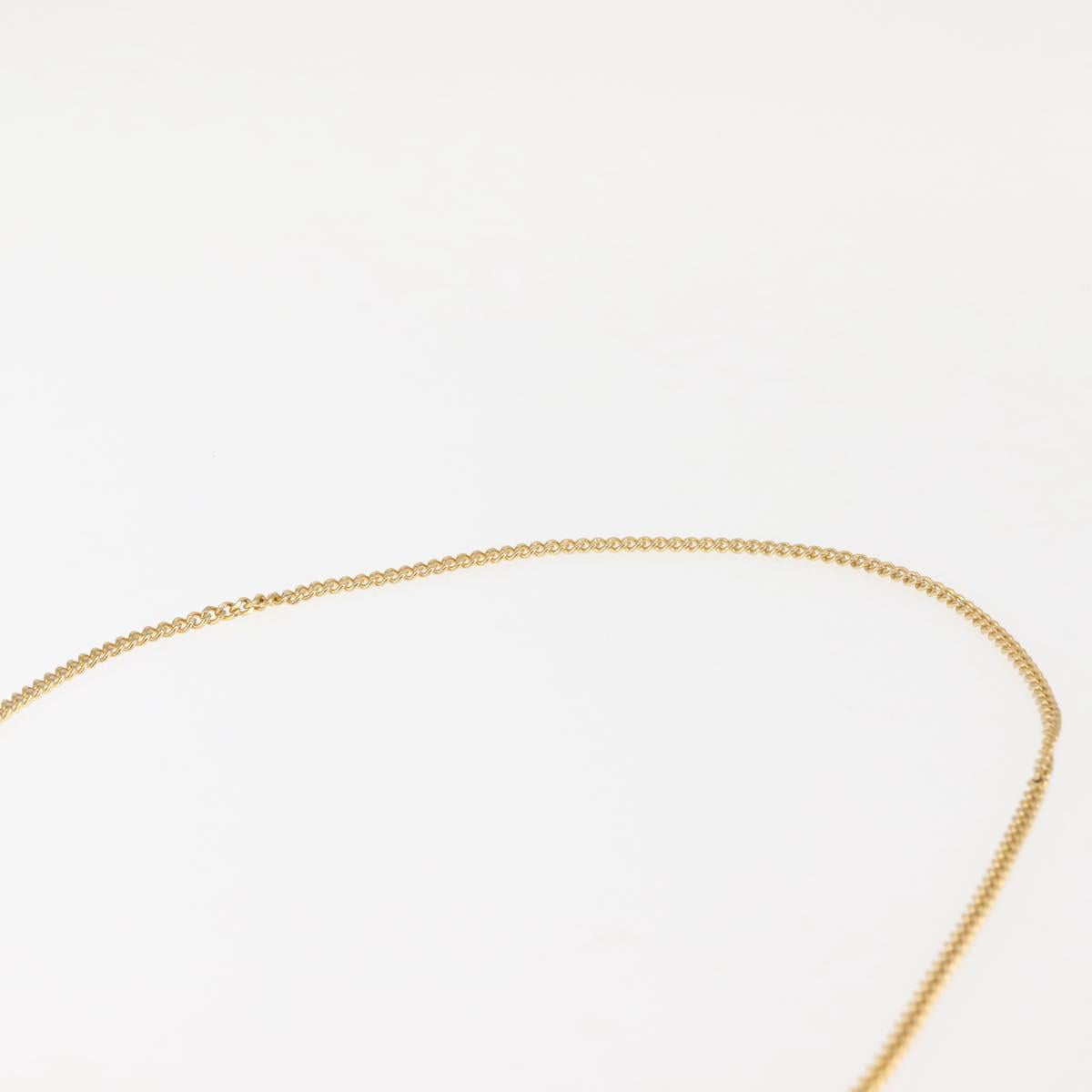 Christian Dior Chain Shoulder Bag Leather White Gold Auth 144367