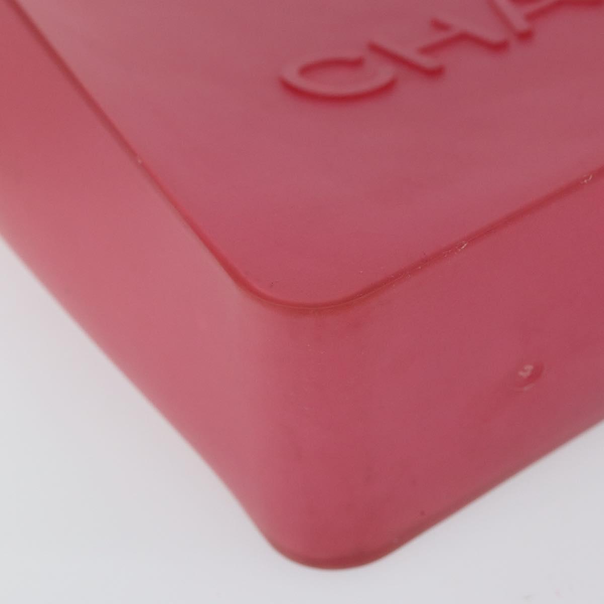 CHANEL Shoulder Bag Rubber Red CC Auth 144373