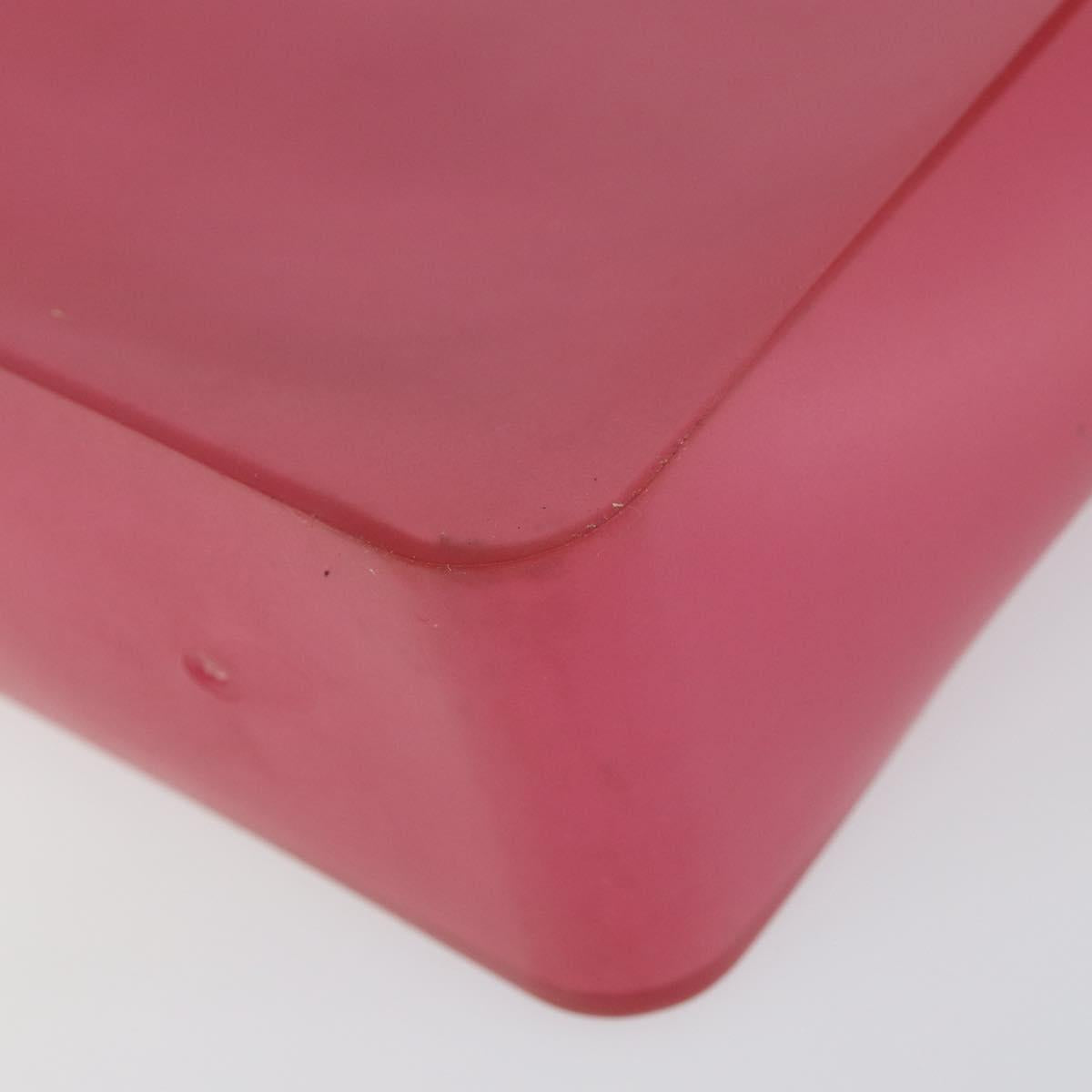 CHANEL Shoulder Bag Rubber Red CC Auth 144373