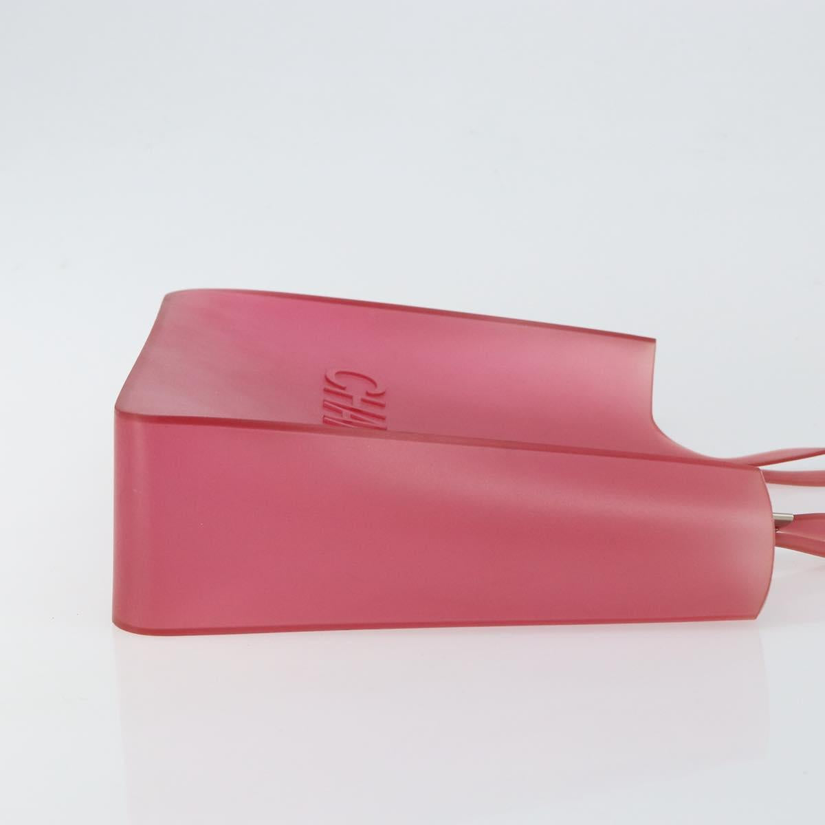 CHANEL Shoulder Bag Rubber Red CC Auth 144373