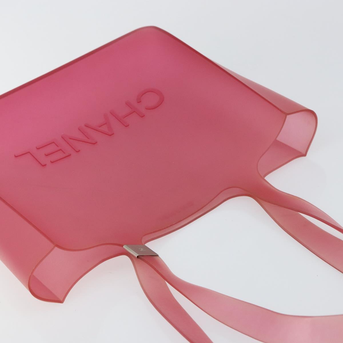 CHANEL Shoulder Bag Rubber Red CC Auth 144373