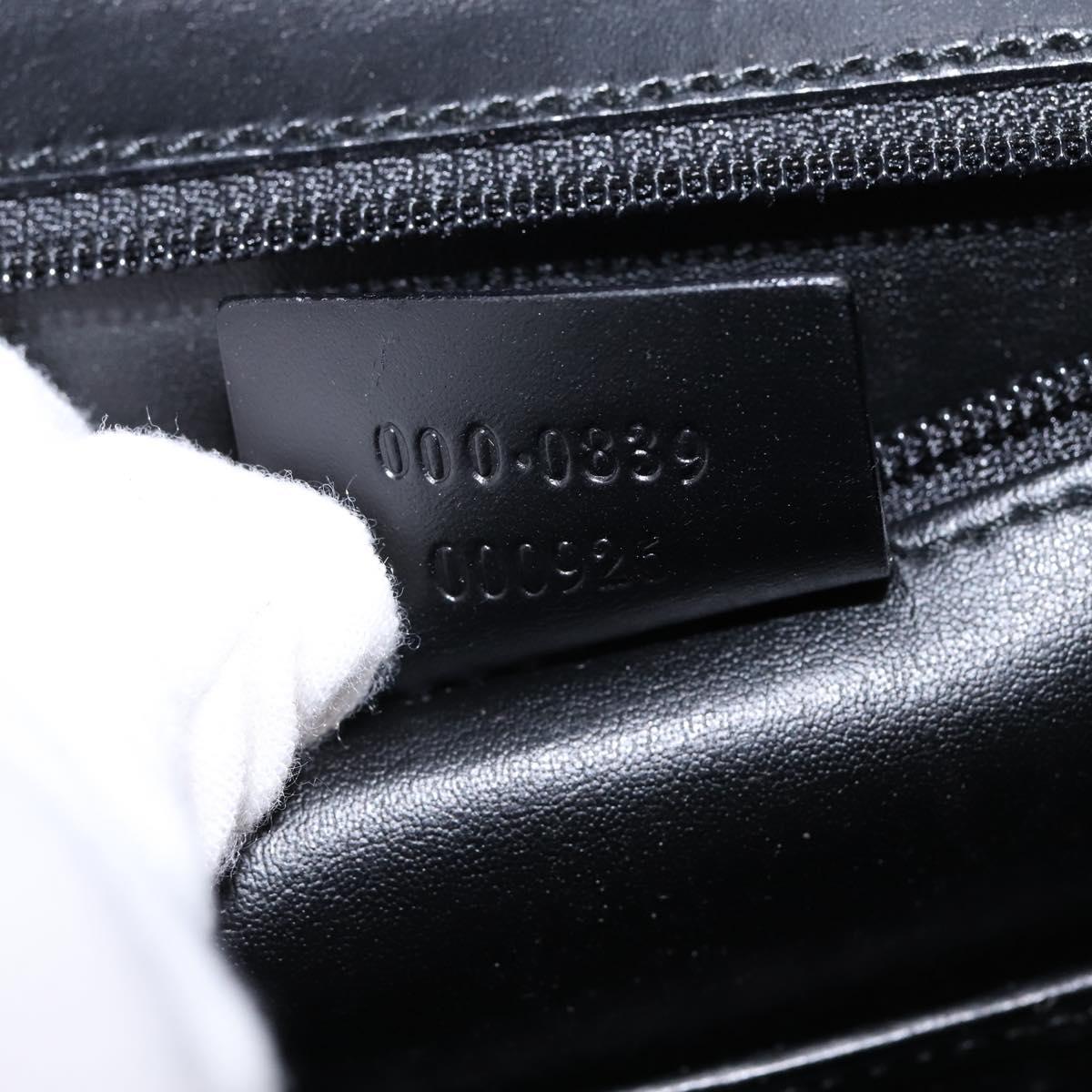 GUCCI Hand Bag Felt 2way Khaki Silver Auth 144382